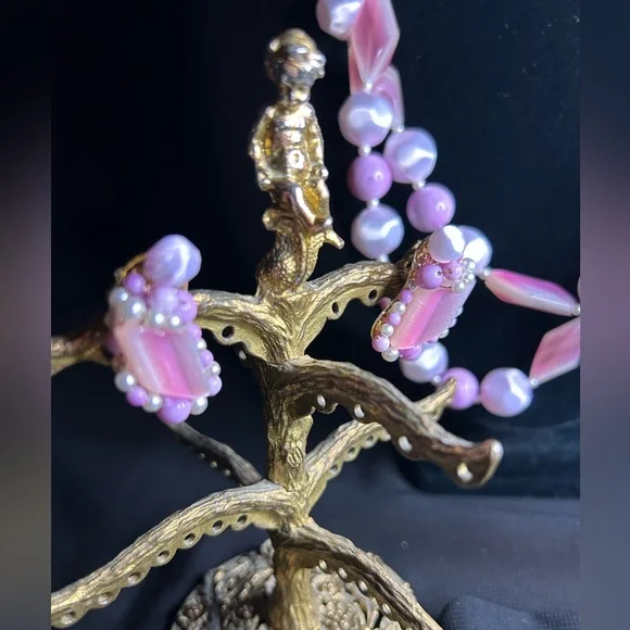 VTG MCM Double strand Choker and clip earring set. Beautiful beads!! - Picture 5 of 11